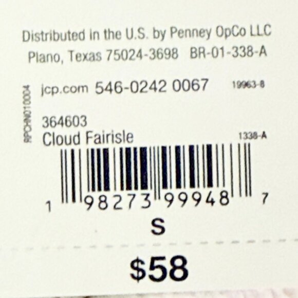 Mutual Weave Women's Pullover Crewneck Fair Isle Knit Ivory Sweater Sz Small NWT - Picture 9 of 9